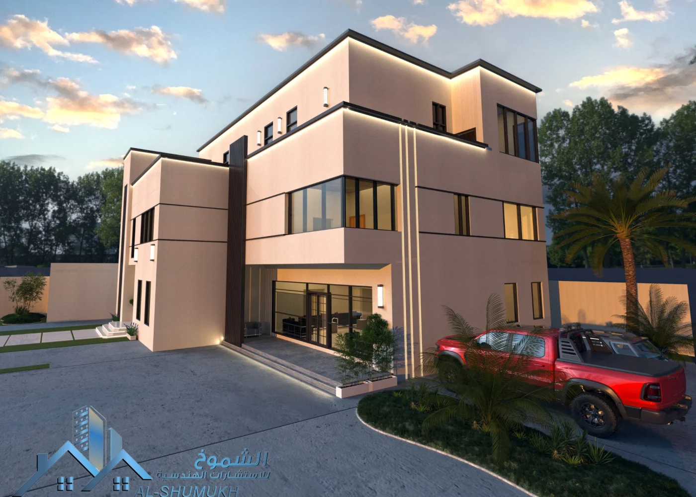 فيلا سكنية بتصميم مودرن معاصر