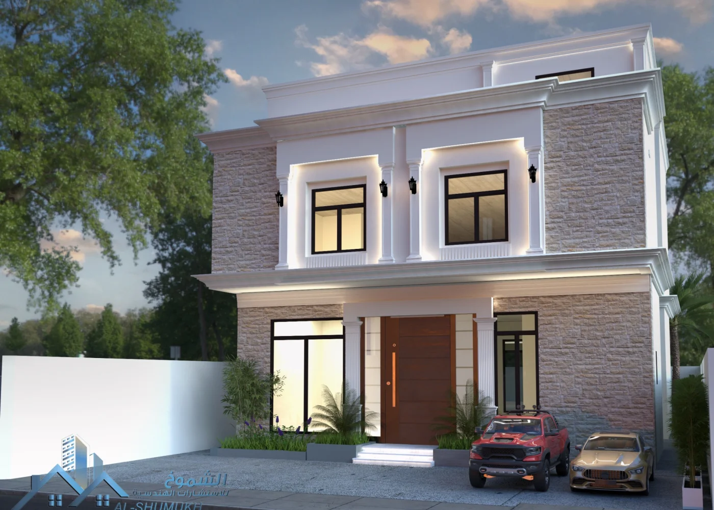 فيلا سكنية بتصميم كلاسيكي ومعاصر